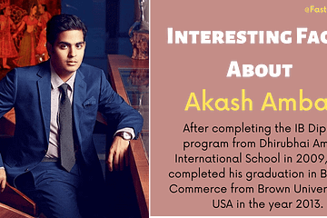 Interesting Facts About Akash ambani