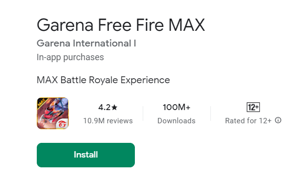 Google Play Rating Free Fire Game